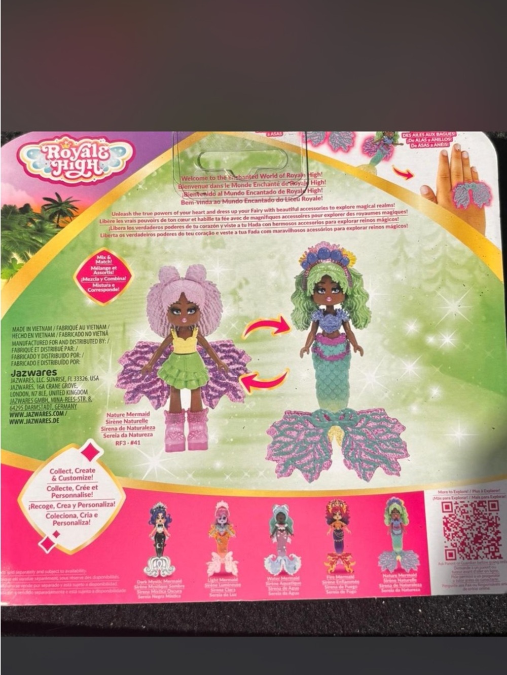 Royal high Nature Mermaid Doll - Green Hair with Pink Outfit w codes - Picture 6 of 6